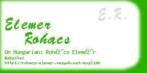 elemer rohacs business card